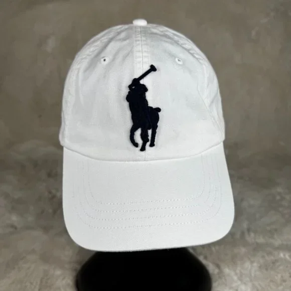Polo Ralph Lauren Baseball Hat White Big Pony Embroidered OSFA Adjustable Dad - Picture 2 of 6
